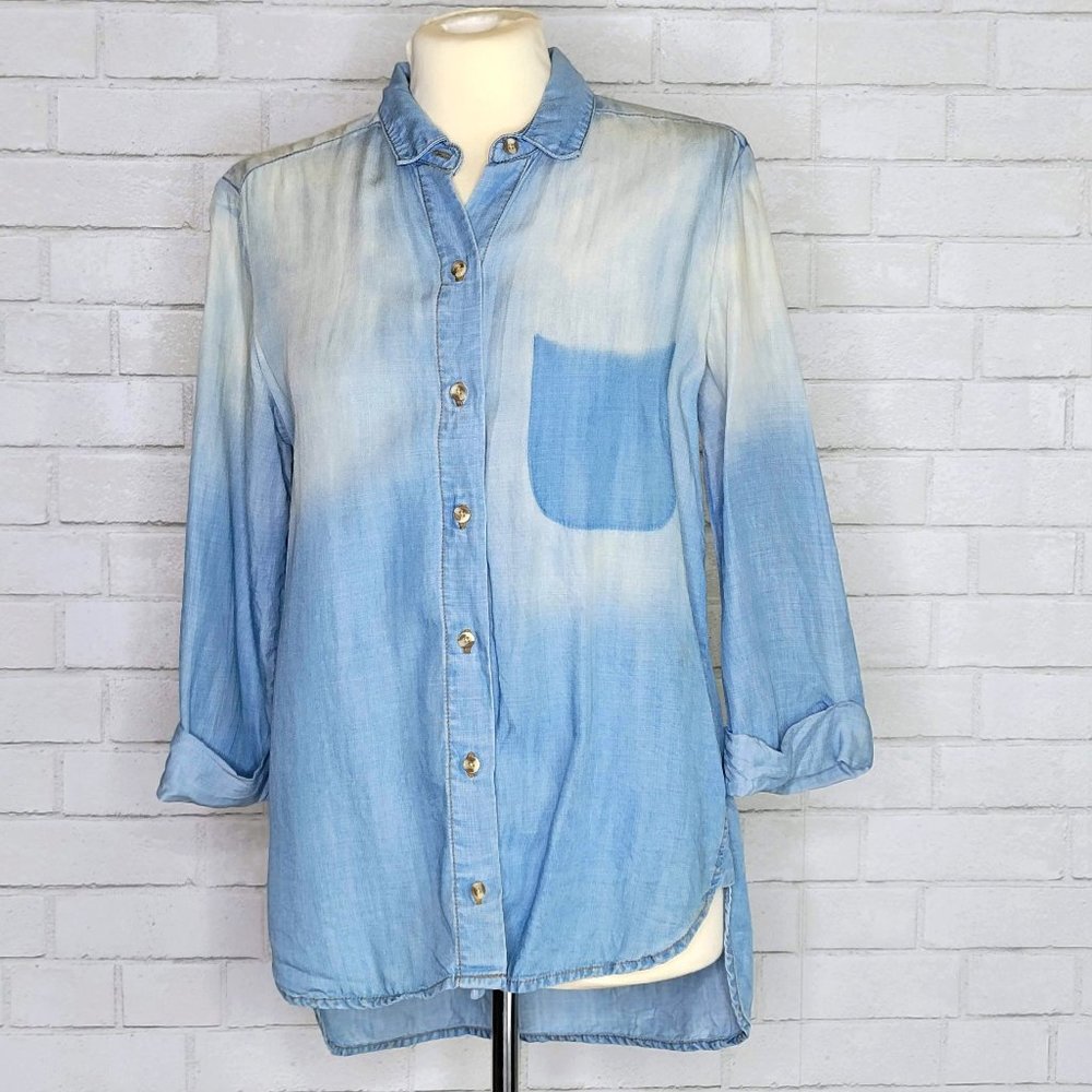 Anthropologie | Cloth & Stone Chambray Denim Faded Button Down Shirt